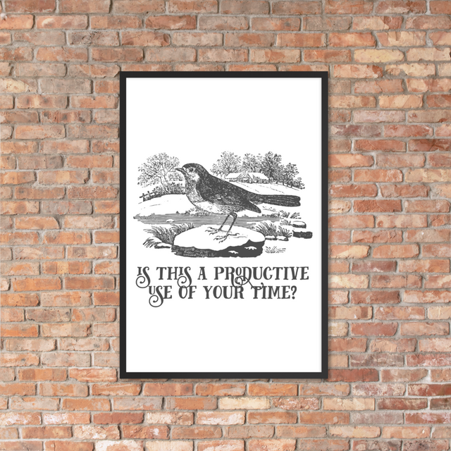 Is This A Productive Use Of Your Time? Framed Poster